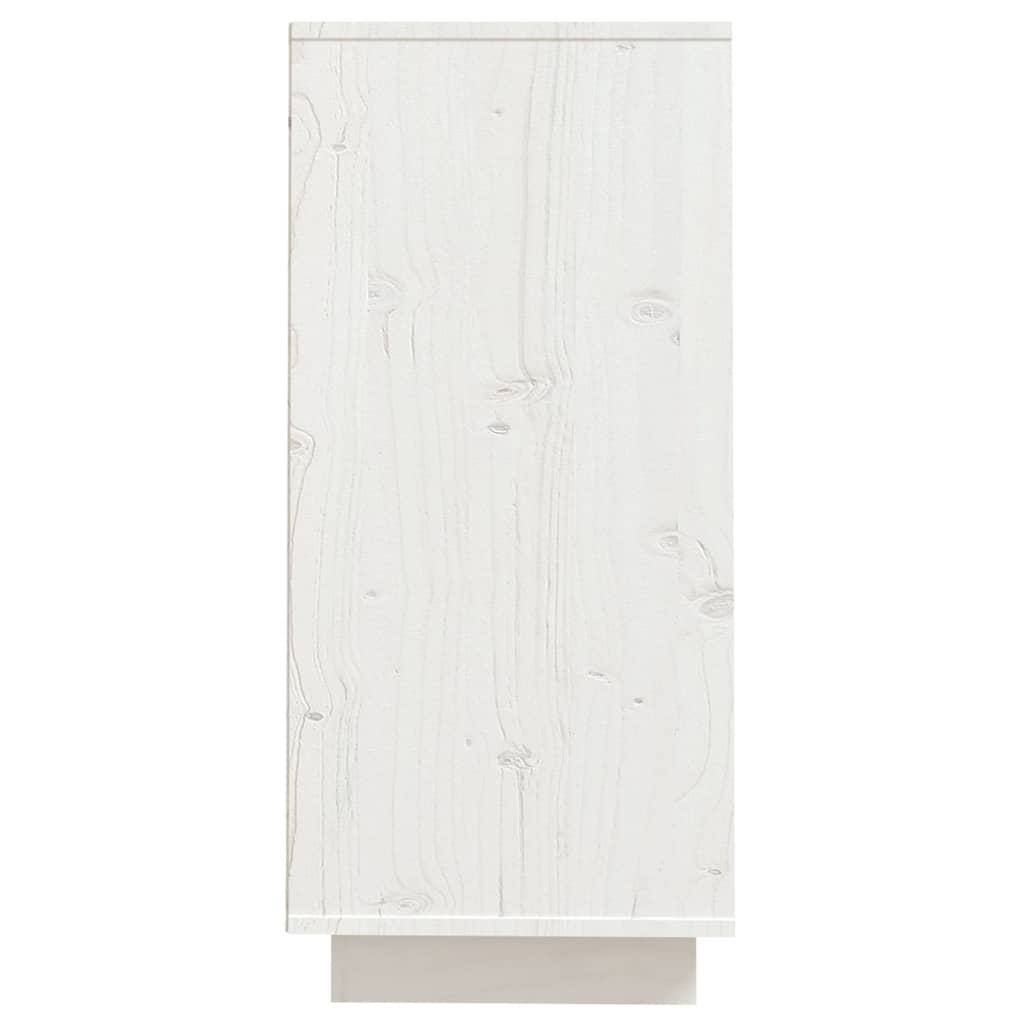 Dressoir 60x34x75 cm massief grenenhout wit