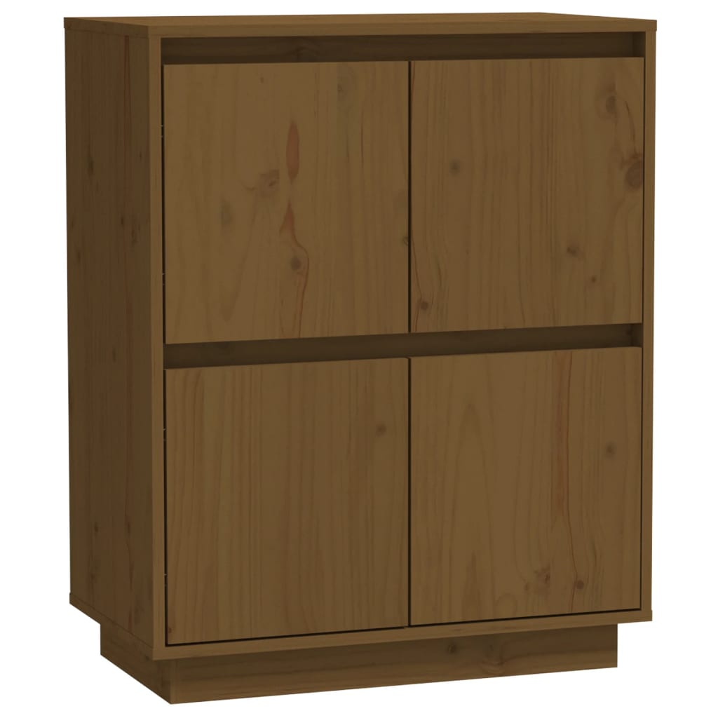 Dressoir 60x34x75 cm massief grenenhout honingbruin