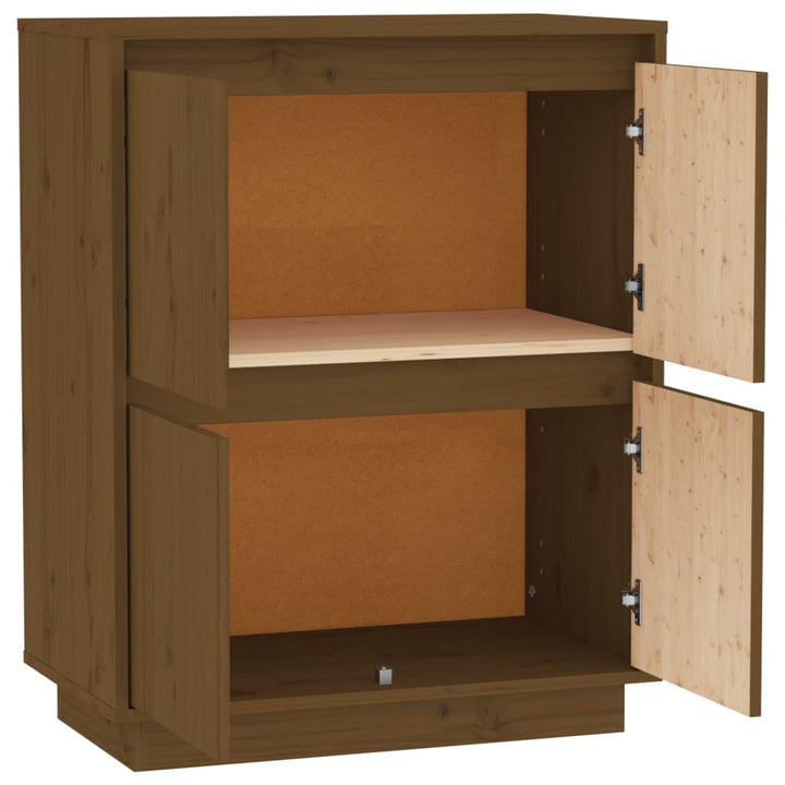 Dressoir 60x34x75 cm massief grenenhout honingbruin