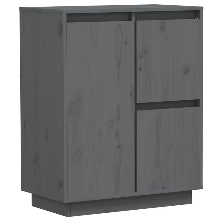 Dressoir 60x34x75 cm massief grenenhout grijs