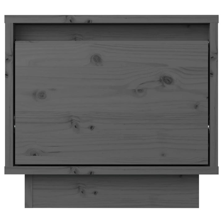 Nachtkastje 35x34x32 cm massief grenenhout grijs