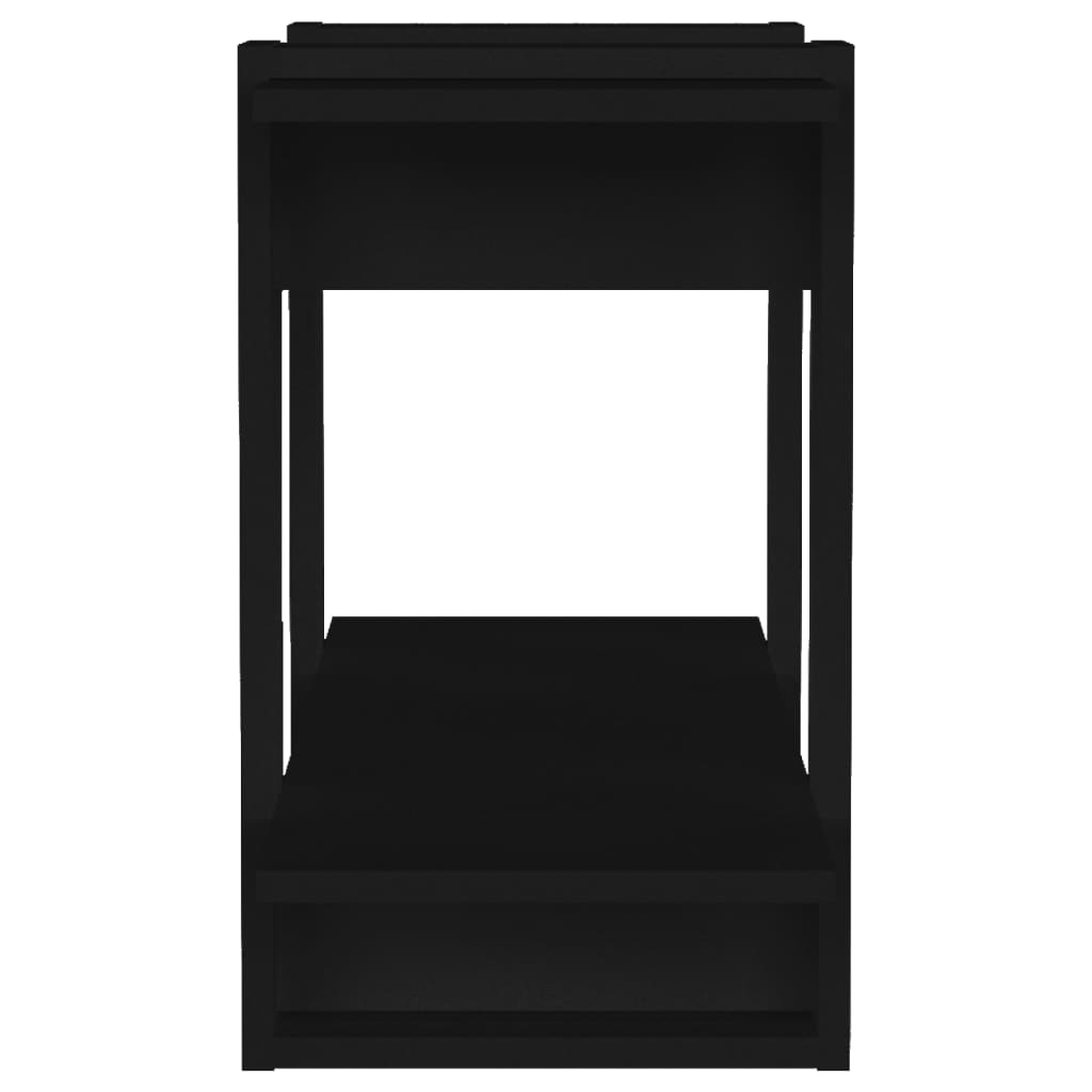 Boekenkast/kamerscherm 80x30x51 cm zwart