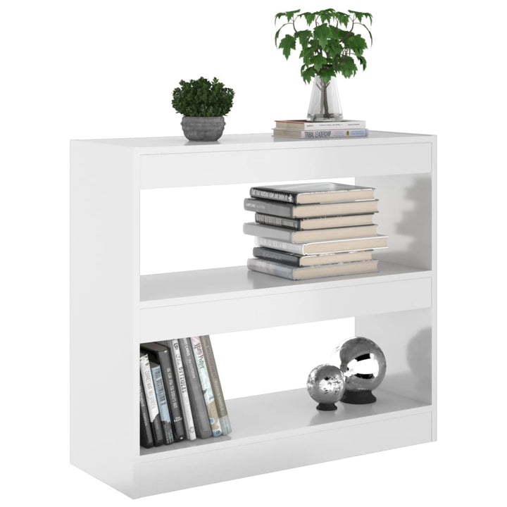 Boekenkast/kamerscherm 80x30x72 cm hoogglans wit