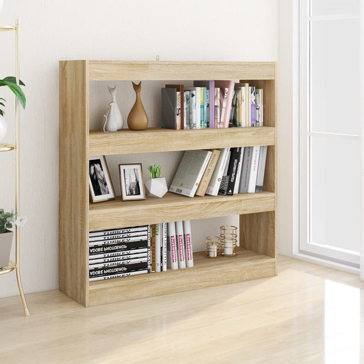 Boekenkast/kamerscherm 100x30x103 cm sonoma eikenkleurig