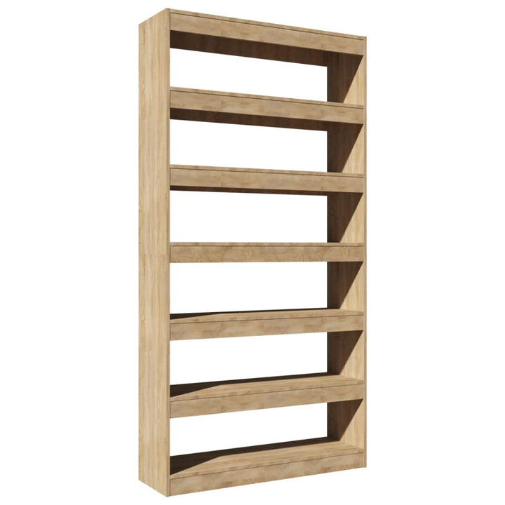 Boekenkast/kamerscherm 100x30x198 cm bewerkt hout sonoma eiken