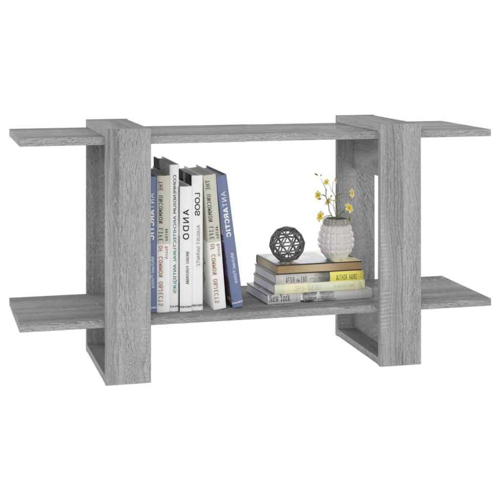 Boekenkast 100x30x51 cm bewerkt hout grijs sonoma eikenkleurig