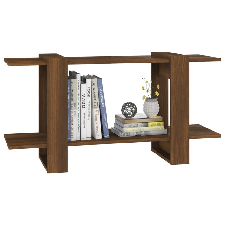 Boekenkast 100x30x51 cm bewerkt hout bruineikenkleurig