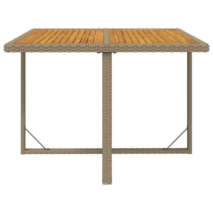 9-delige Tuinset met kussens poly rattan beige