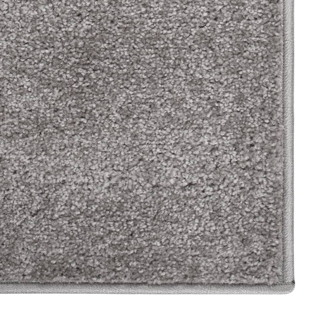 Vloerkleed kortpolig 80x150 cm grijs