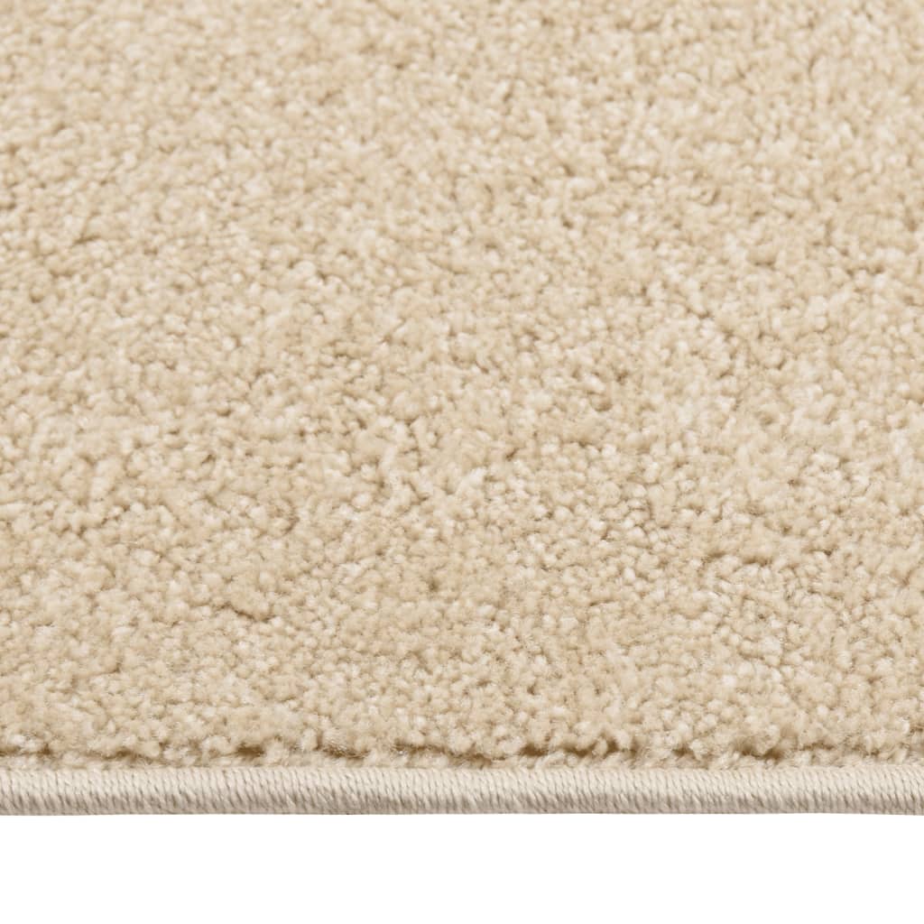 Vloerkleed kortpolig 80x150 cm beige