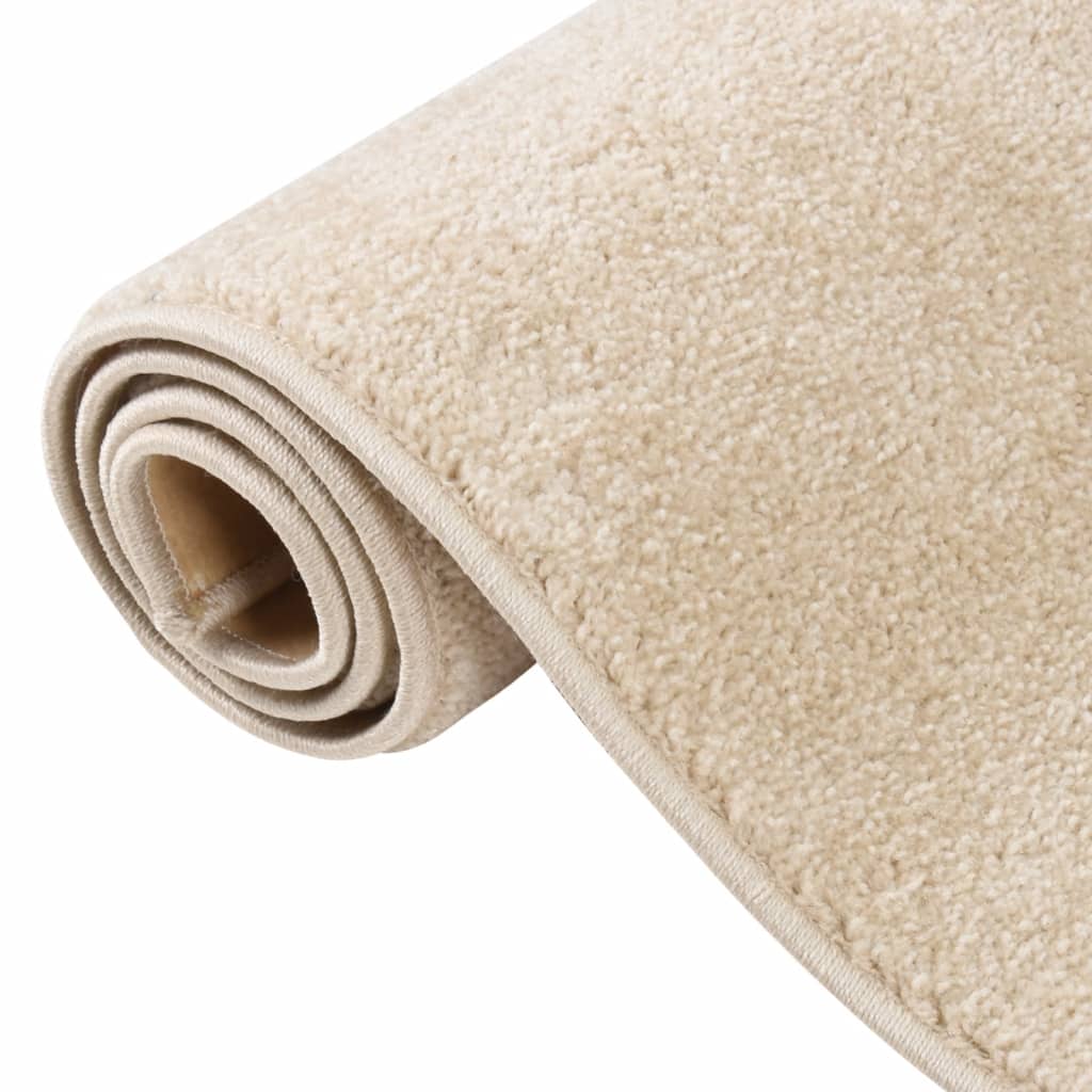 Vloerkleed kortpolig 120x170 cm beige