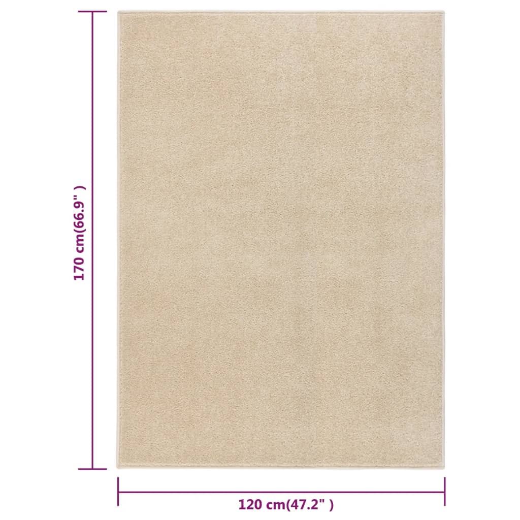 Vloerkleed kortpolig 120x170 cm beige