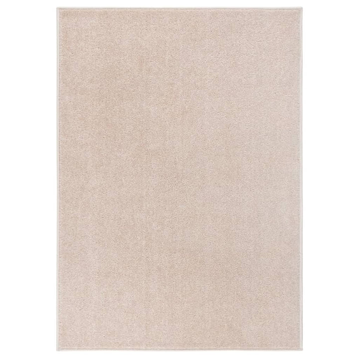 Vloerkleed kortpolig 140x200 cm donkerbeige