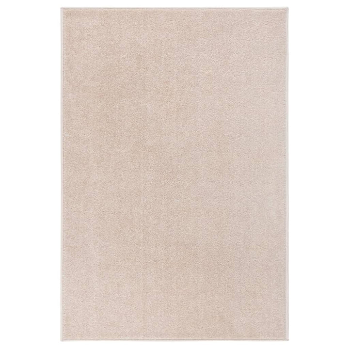 Vloerkleed kortkleedpolig 160x230 cm donkerbeige