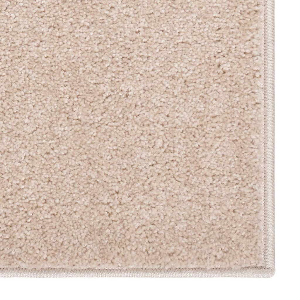 Vloerkleed kortpolig 160x230 cm donkerbeige