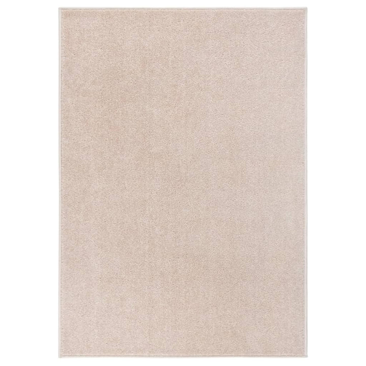 Vloerkleed kortkleedpolig 240x340 cm donkerbeige