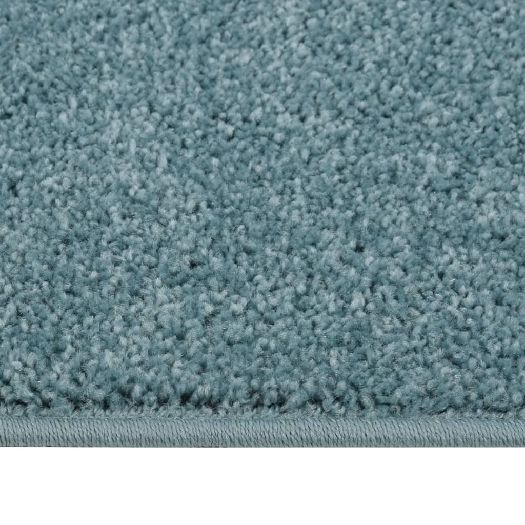 Vloerkleed kortpolig 80x150 cm blauw