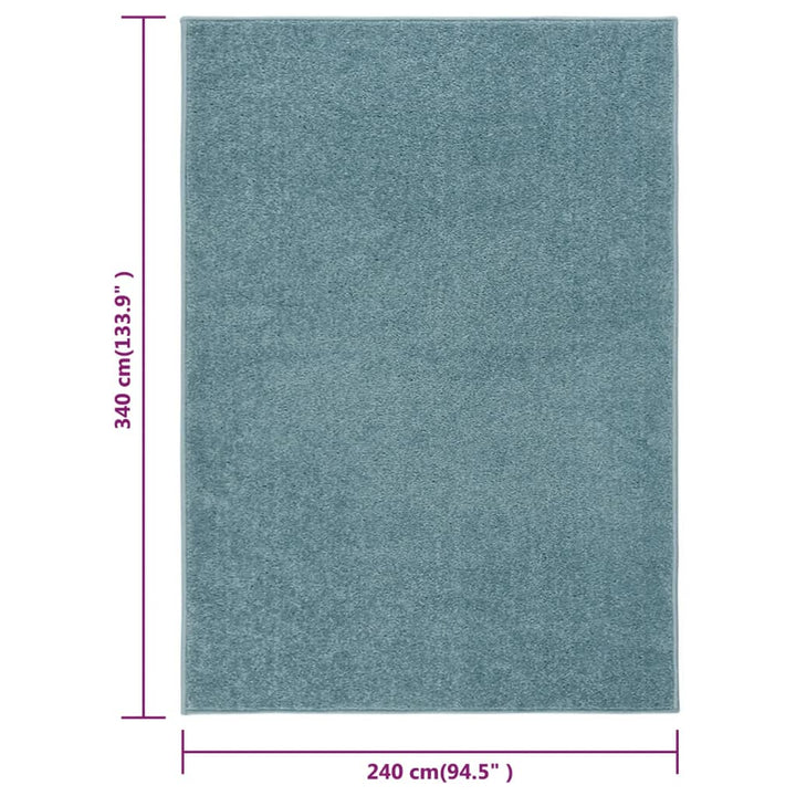 Vloerkleed kortpolig 240x340 cm blauw
