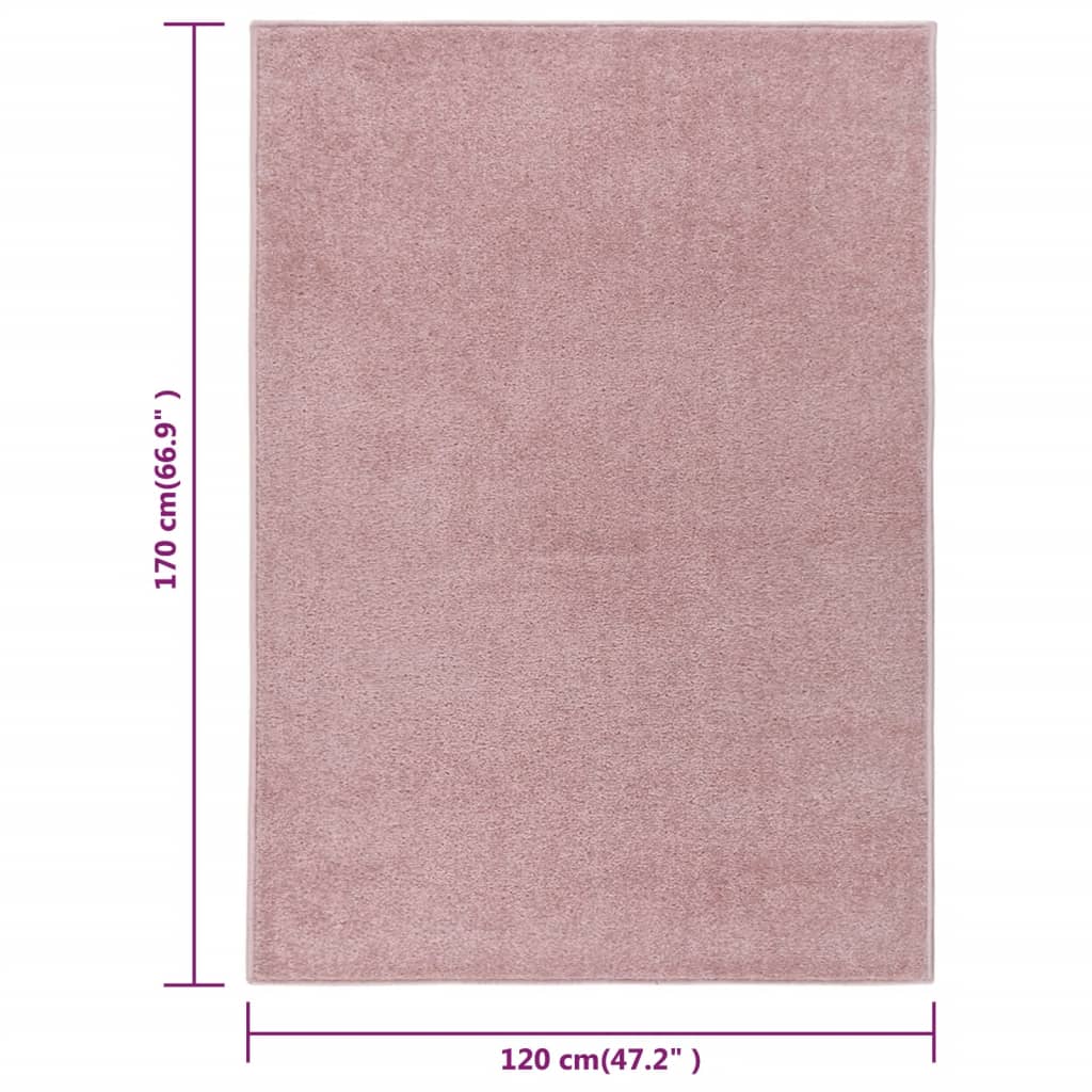 Vloerkleed kortpolig 120x170 cm roze