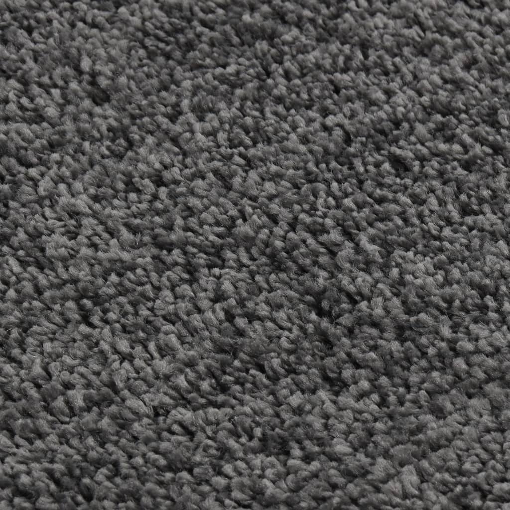 Vloerkleed shaggy anti-slip 120x170 cm donkergrijs