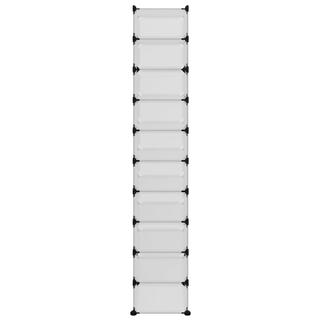 Schoenenrek 44x32x174 cm polypropeen transparant