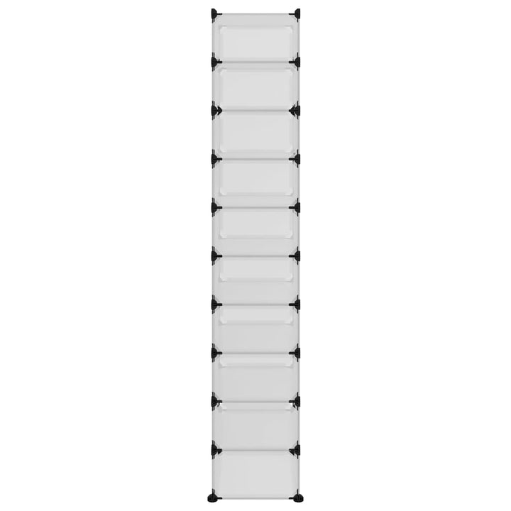 Schoenenrek 44x32x174 cm polypropeen transparant