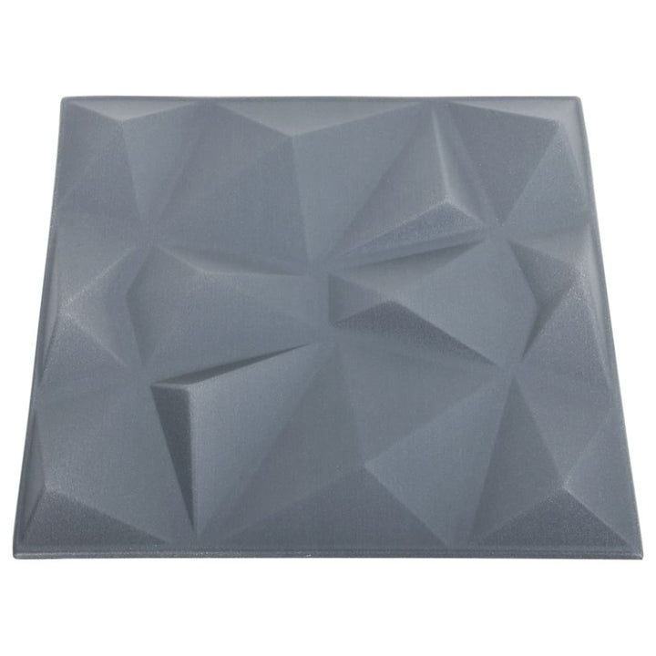 12 st Wandpanelen 3D 3 m² 50x50 cm diamantgrijs