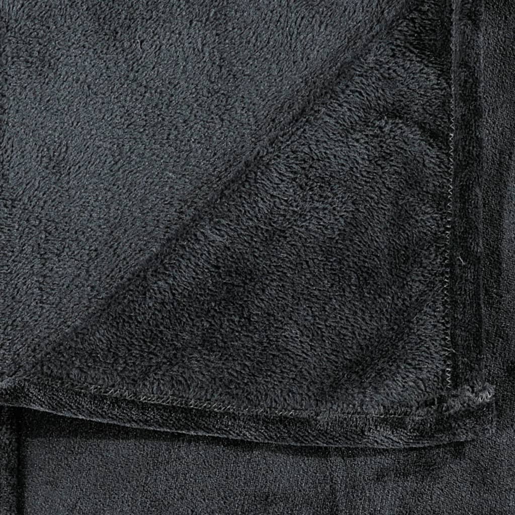 Deken 130x170 cm polyester zwart