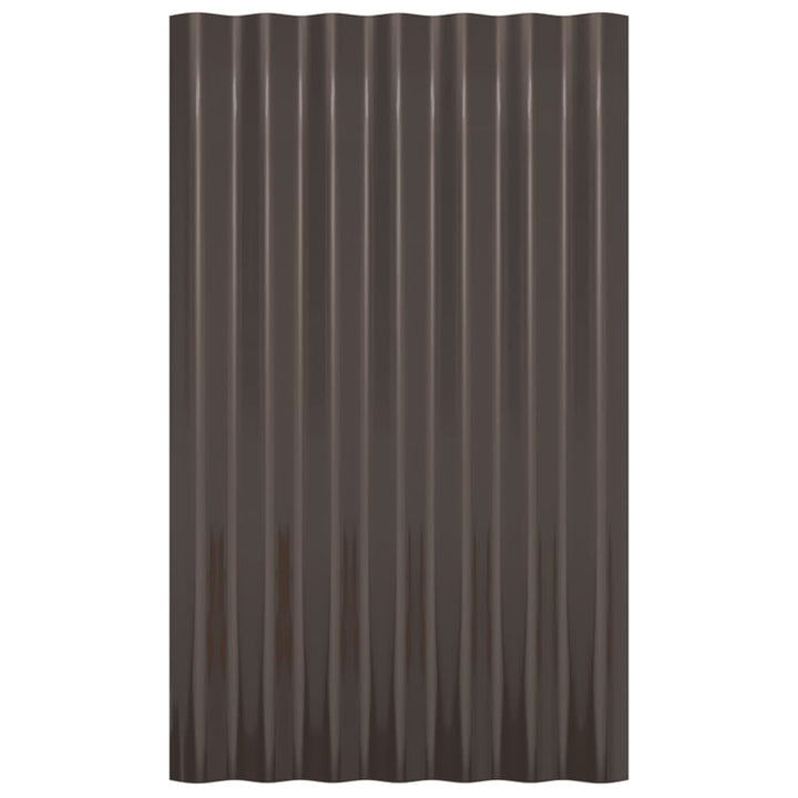 Dakpanelen 36 st 60x36 cm gepoedercoat staal bruin