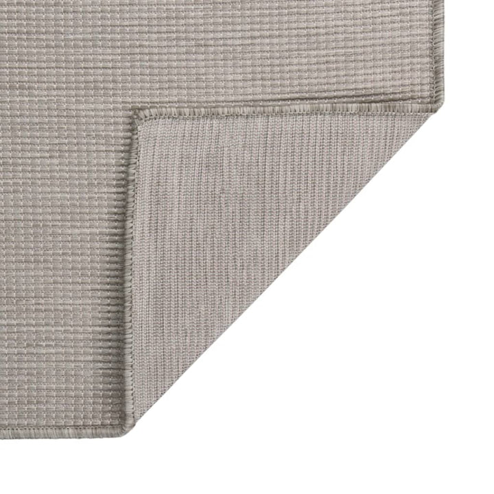 Buitenkleed platgeweven 80x150 cm taupe