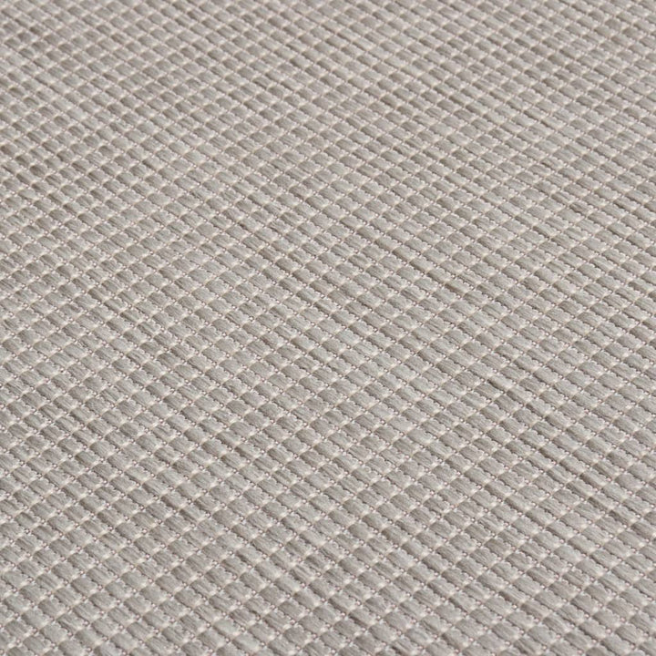 Buitenkleed platgeweven 80x150 cm taupe