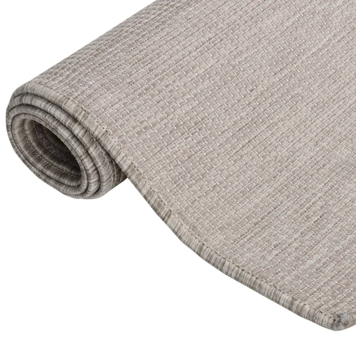 Buitenkleed platgeweven 200x280 cm taupe