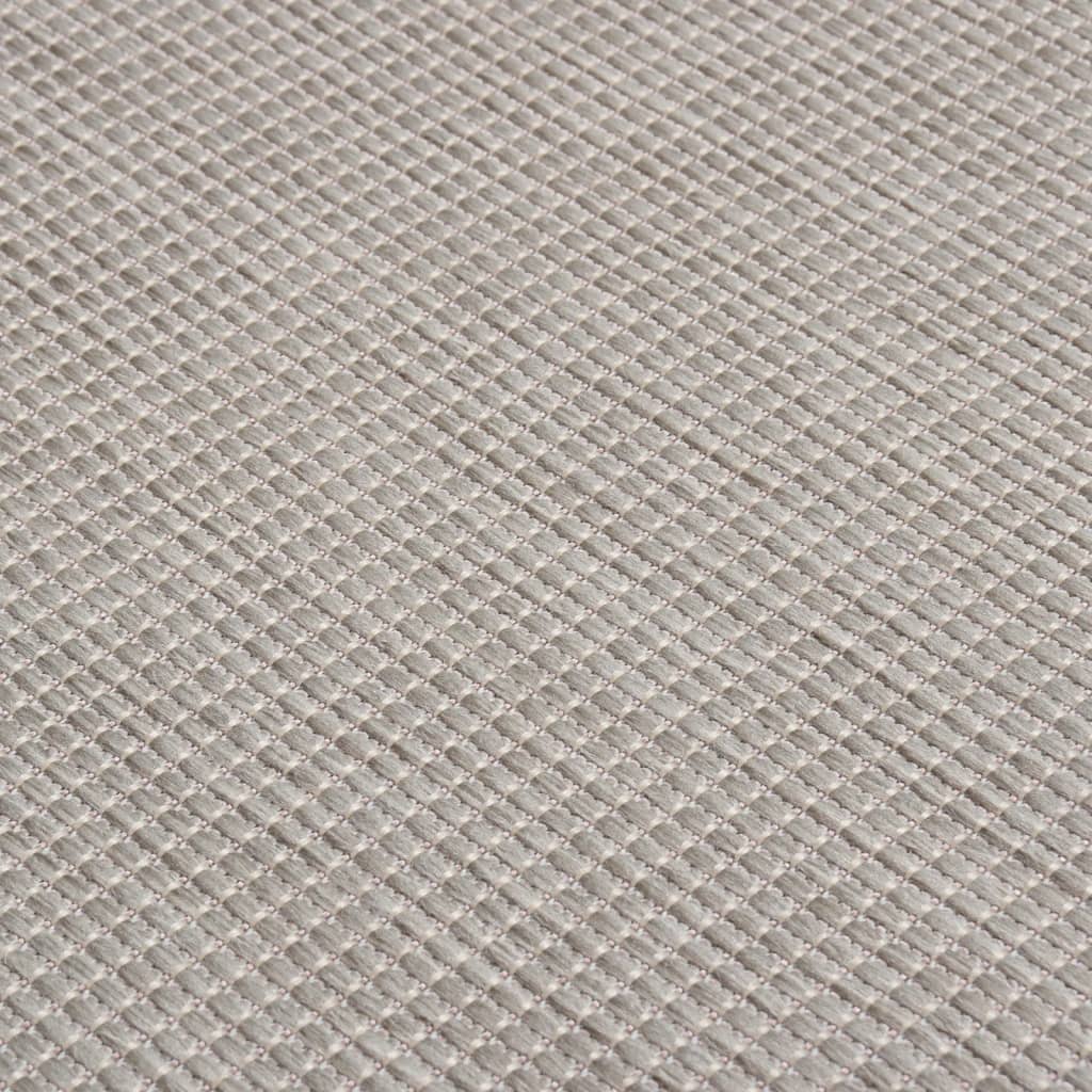 Buitenkleed platgeweven 200x280 cm taupe