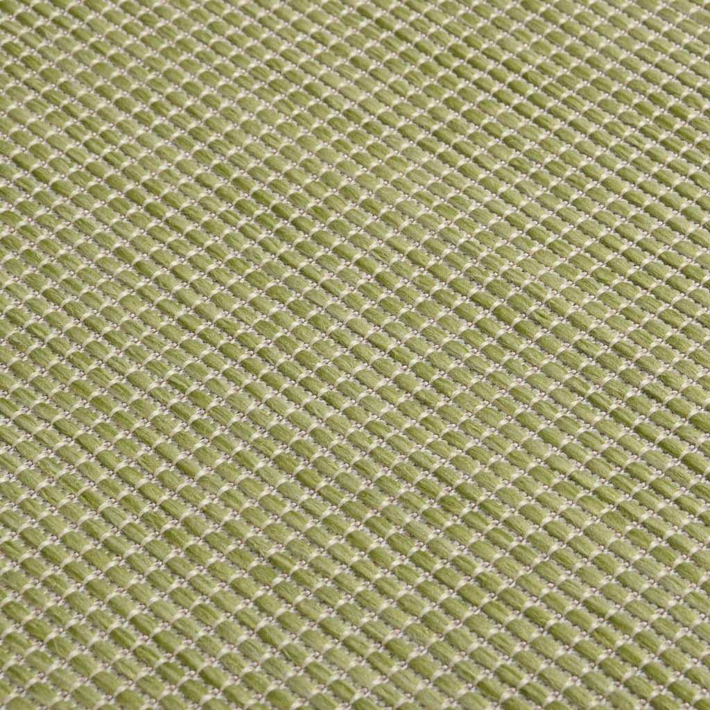 Buitenkleed platgeweven 100x200 cm groen