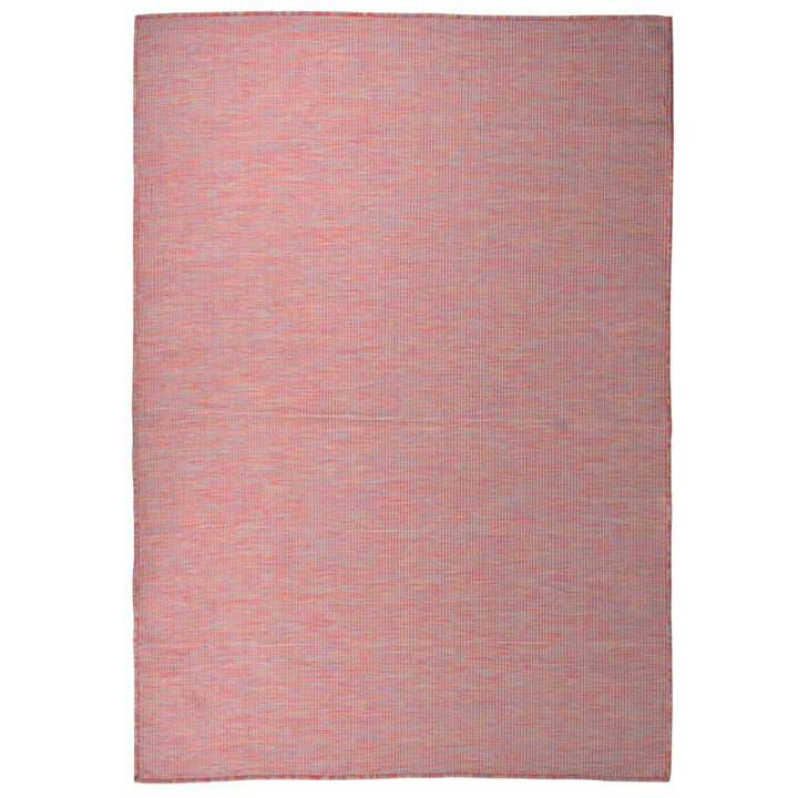 Buitenkleed platgeweven 160x230 cm rood