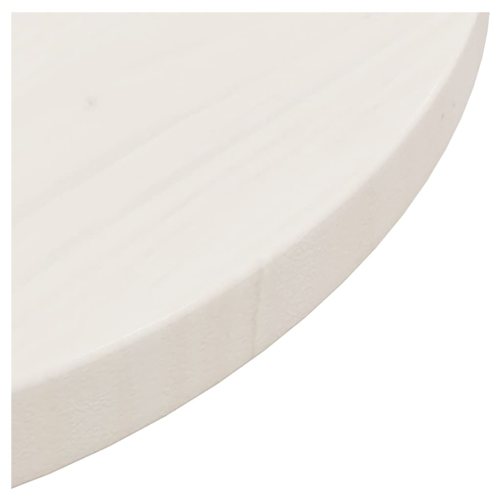 Tafelblad ø˜40x2,5 cm massief grenenhout wit