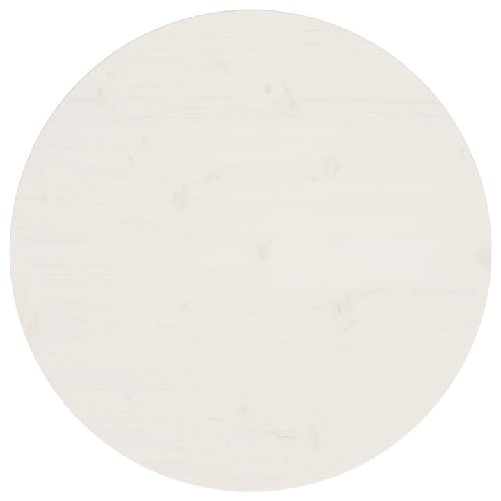 Tafelblad ø60x2,5 cm massief grenenhout wit