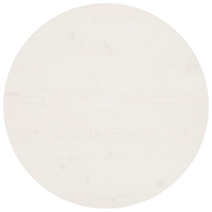 Tafelblad ø˜80x2,5 cm massief grenenhout wit