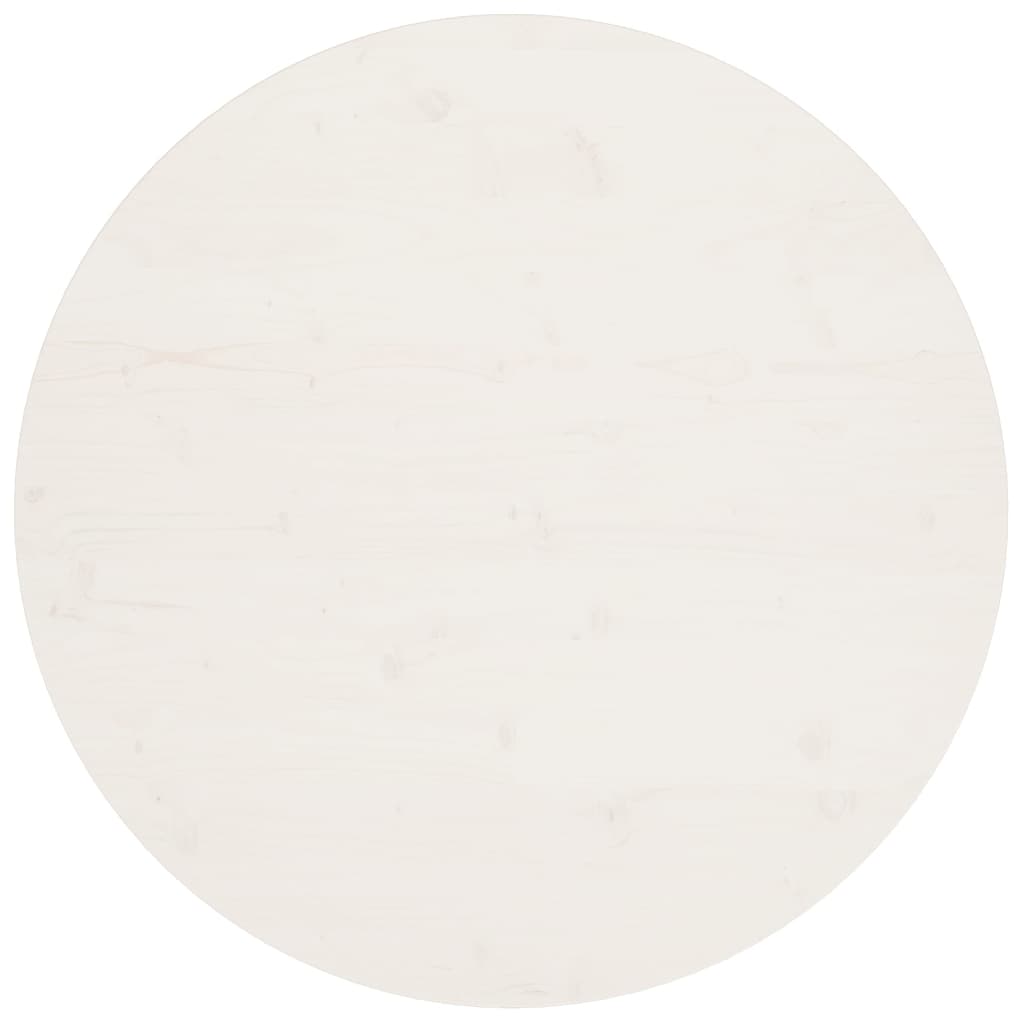 Tafelblad ø˜90x2,5 cm massief grenenhout wit