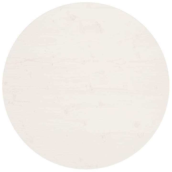 Tafelblad ø˜90x2,5 cm massief grenenhout wit
