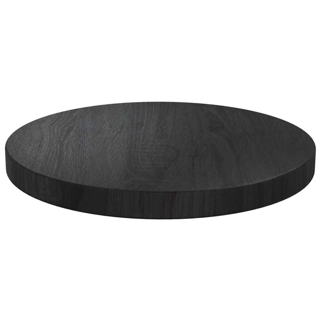 Tafelblad ø˜30x2,5 cm massief grenenhout zwart