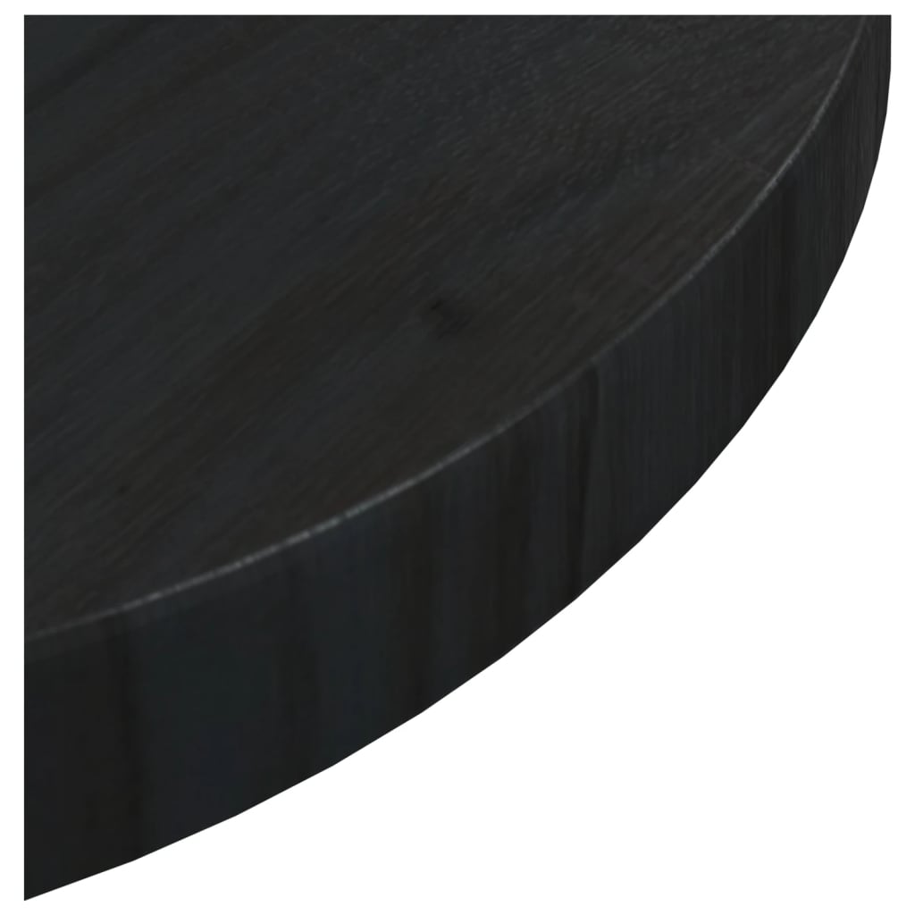 Tafelblad ø˜30x2,5 cm massief grenenhout zwart