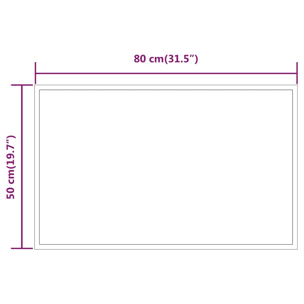 Badkamerspiegel LED 80x50 cm