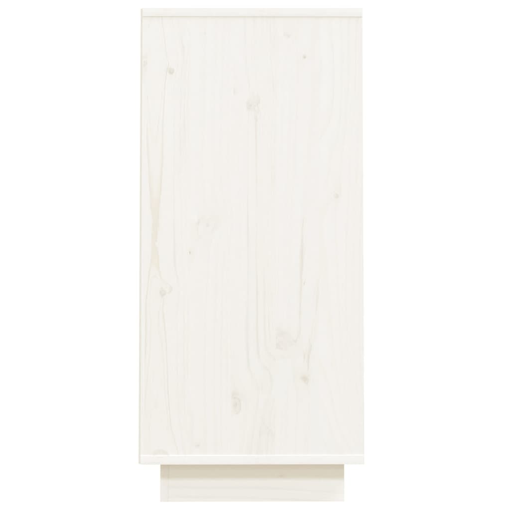 Wandkast 60x34x75 cm massief grenenhout wit