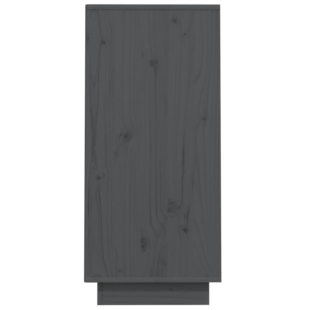 Wandkast 60x34x75 cm massief grenenhout grijs