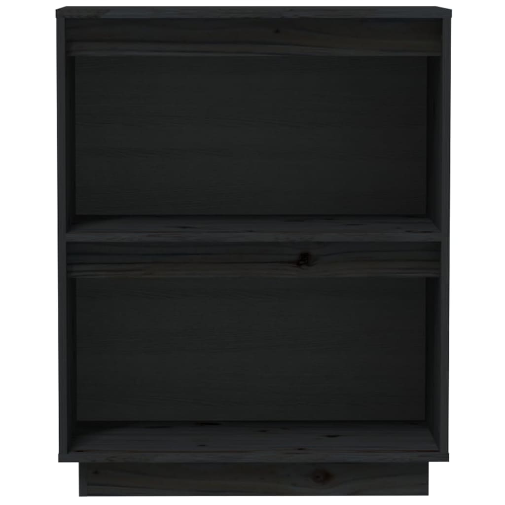 Wandkast 60x34x75 cm massief grenenhout zwart