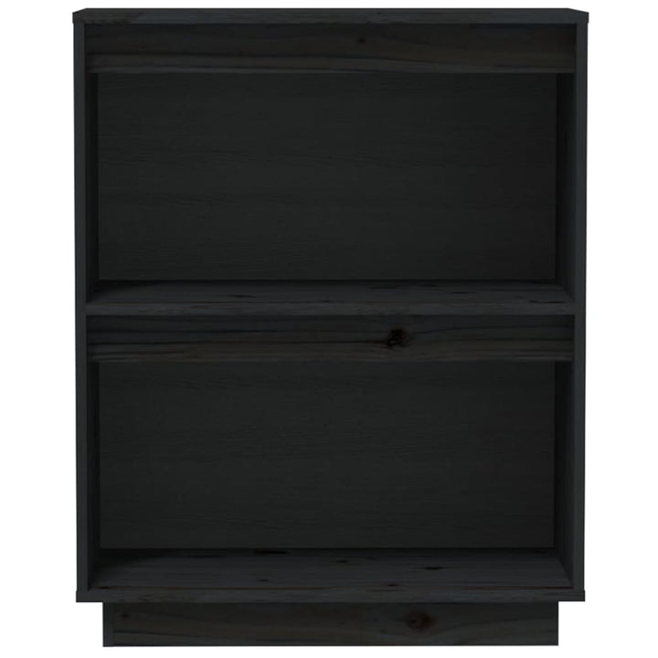 Wandkast 60x34x75 cm massief grenenhout zwart