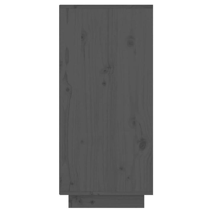 Wandkast 60x34x75 cm massief grenenhout grijs