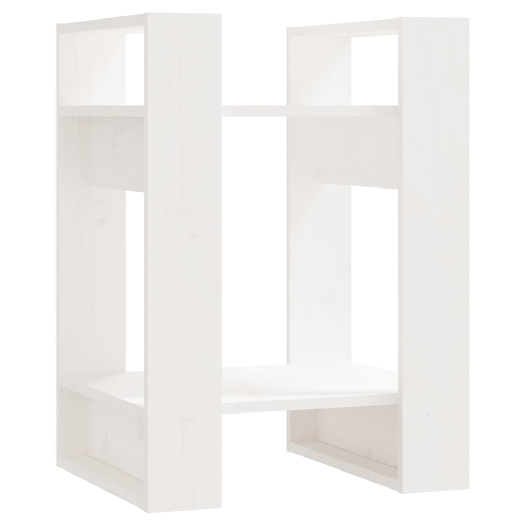 Boekenkast/kamerscherm 41x35x57 cm massief grenenhout wit