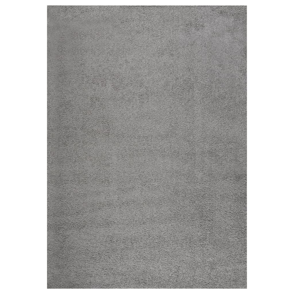 Vloerkleed shaggy hoogpolig 120x170 cm grijs